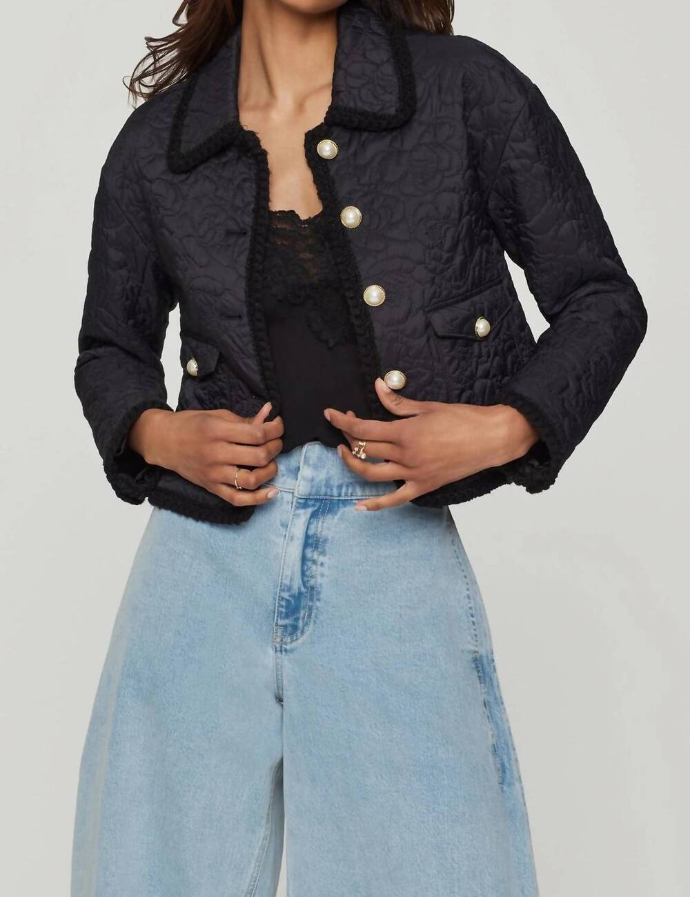 NEW GENERATION LOVE fabiana quilted jacket in black